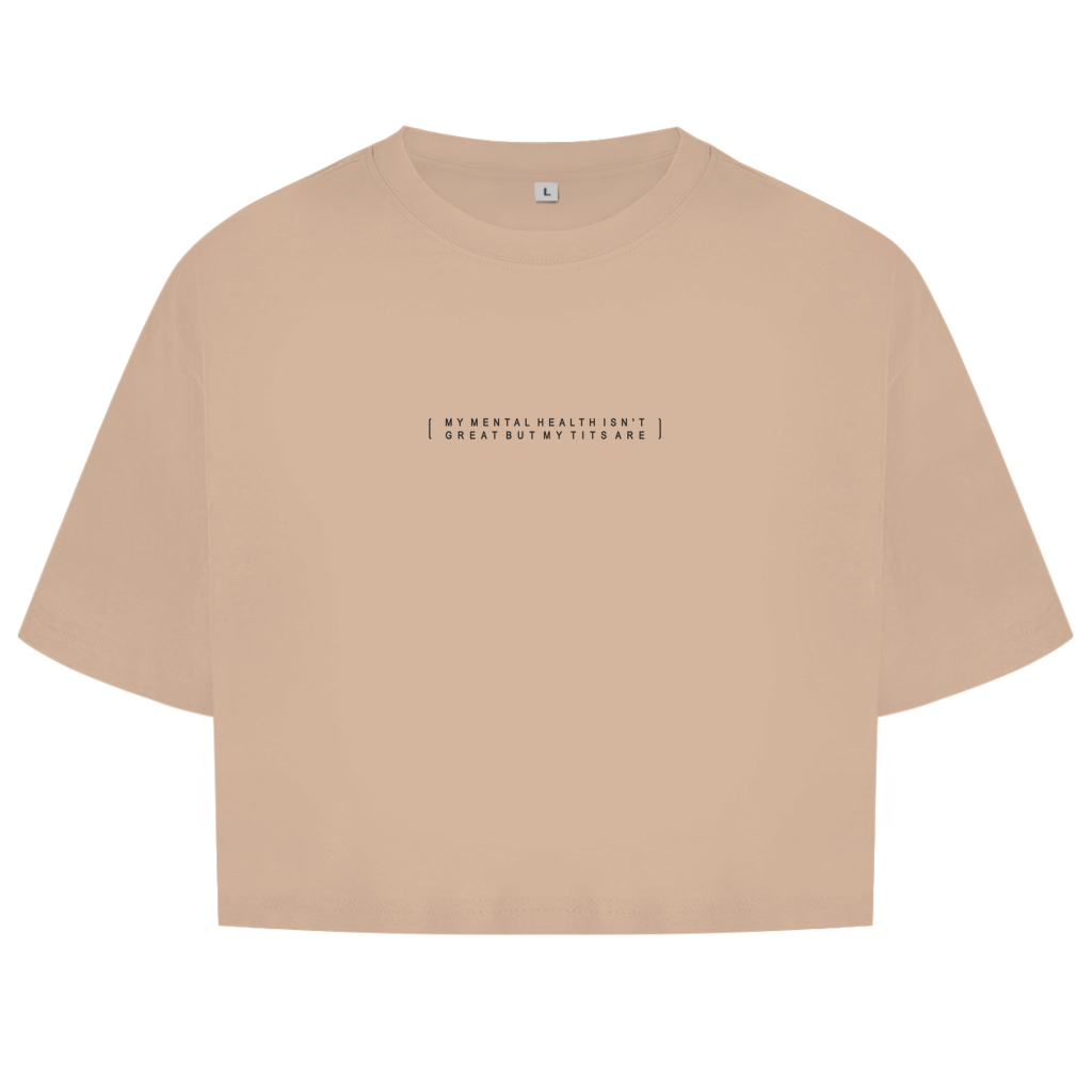 MENTAL HEALTH - Damen Oversize Crop Top